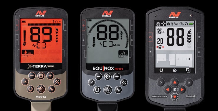 Performance comparison of the new Minelab multi-frequency detector series